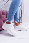 Sportowe Damskie Białe Buty Faqundo