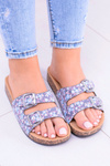 Damskie Klapki Z Klamrami W Kwiaty Na Korku FeroneFlori