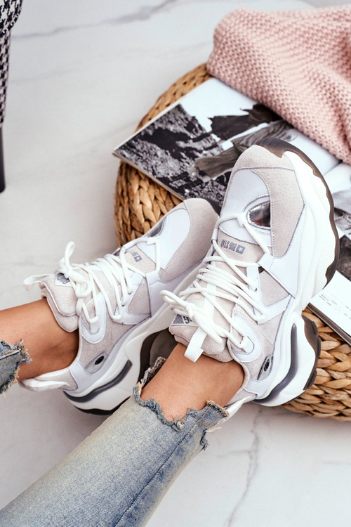 Damskie Sportowe Obuwie Big Star by Daniel Lopez Białe FF274A576