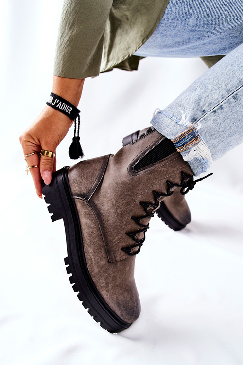 Botki Workery Ocieplane Sergio Leone Szare TR756