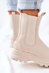 Ocieplane Botki Sztyblety Beżowe Time Off