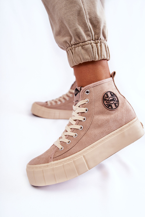 Wysokie Trampki Lee Cooper LCJ-22-31-1434L Beżowe