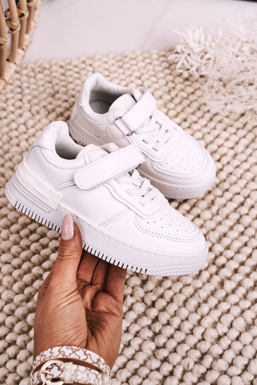 Dziecięce Sportowe Buty Na Rzep Białe Airy