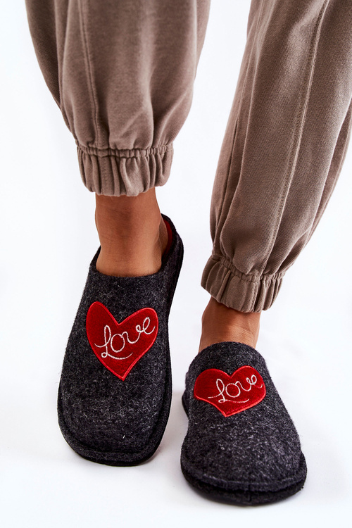 Domowe Papcie Big Star KK276019 Czarno-Czerwone