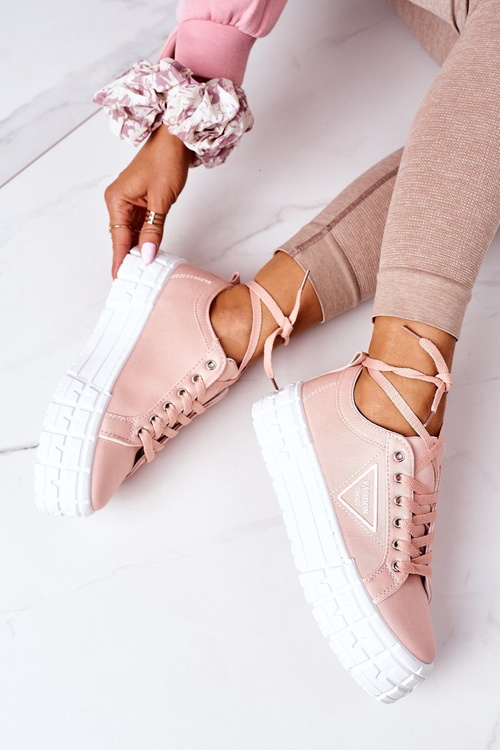 Damskie Tenisówki Na Platformie Różowe Big City Life