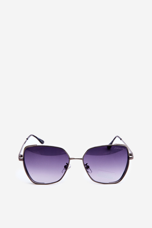 Okulary Przeciwsłoneczne Damskie Z Brokatowymi Wstawkami UV400 Czarno-Srebrne