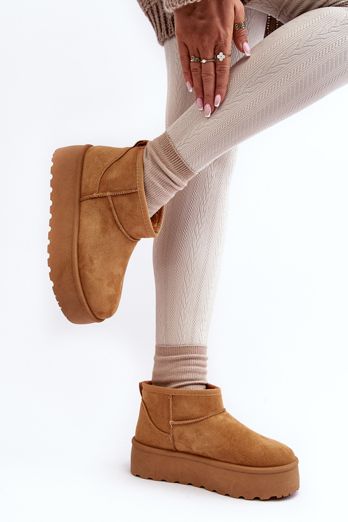 Śniegowce Damskie Na Platformie Camel Mennja