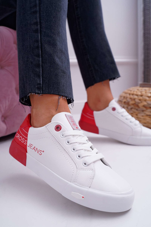 Trampki Damskie Cross Jeans Białe EE2R4016C