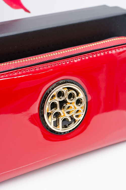 Czerwony Damski Lakierowany Portfel Nobo