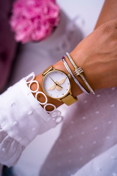 Damski Zegarek Michael John Złoty Murien