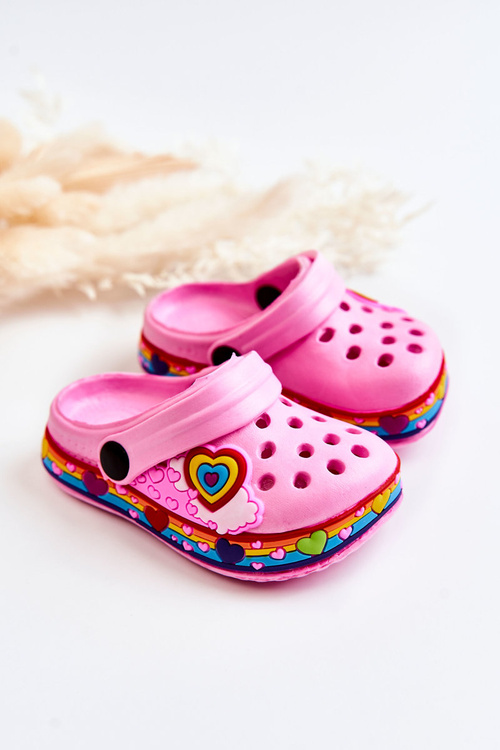 Klapki Dziecięce Piankowe Kroksy Różowe Charie