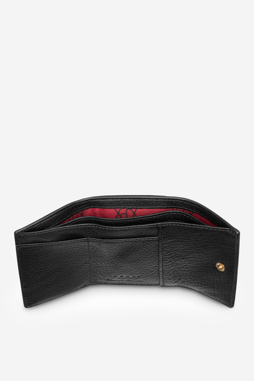 Damski Mały Portfel Ze Skóry Naturalnej Nobo NPUR-LR110-C020 Czarny