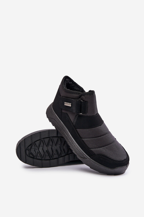 Ocieplane Męskie Buty Zimowe Śniegowce Progress PROGJ-22-153 Czarne