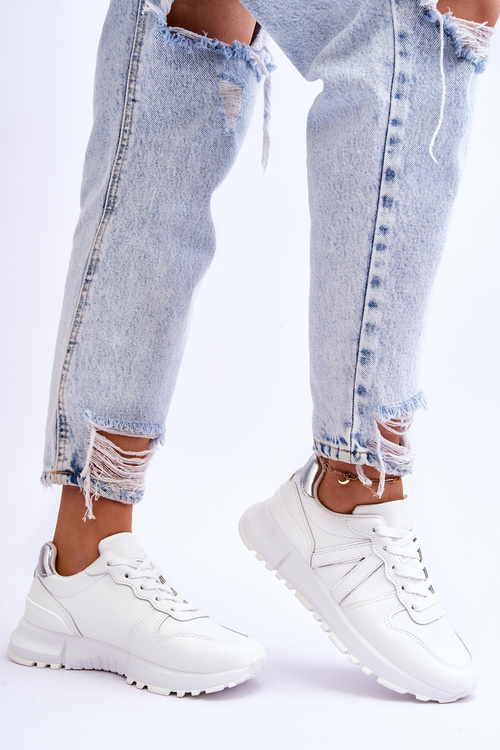 Damskie Niskie Buty Sportowe Białe Elliot