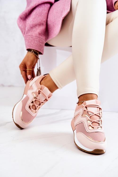 Sportowe Buty Na Platformie Różowe Ginevra