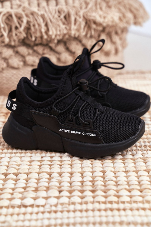 Sportowe Buty Dziecięce Młodzieżowe Czarne ABCKIDS B012210073