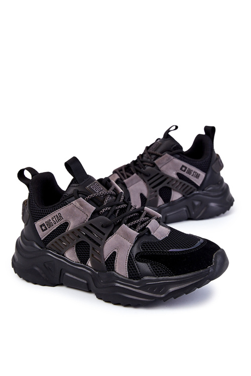 Lekkie Męskie Sportowe Buty Big Star KK174054 Czarne