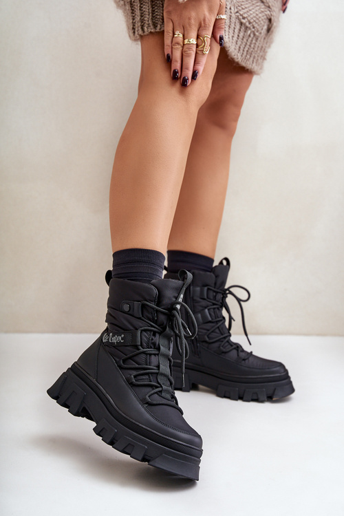 Śniegowce Damskie Na Zamek Lee Cooper LCJ-24-47-3144 Czarne