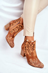 Botki Damskie Na Słupku Maciejka Wiosenne Rude 04369-29