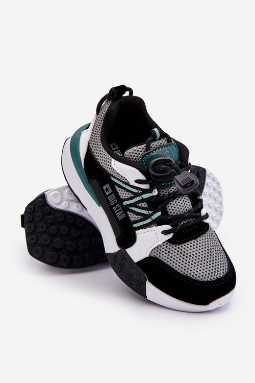 Dziecięce Buty Sportowe Memory Foam System Big Star LL374217 Czarno-Szare