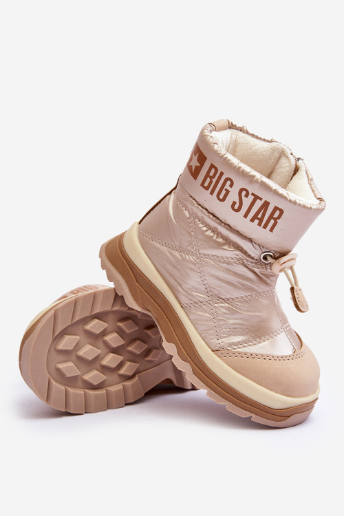 Śniegowce Dziecięce Ocieplane Na Suwak Beżowe Big Star MM374197