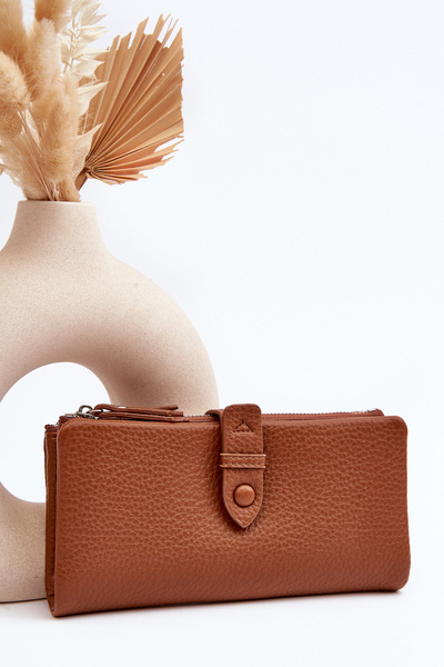 Damski Pojemny Portfel Brązowy Aenima