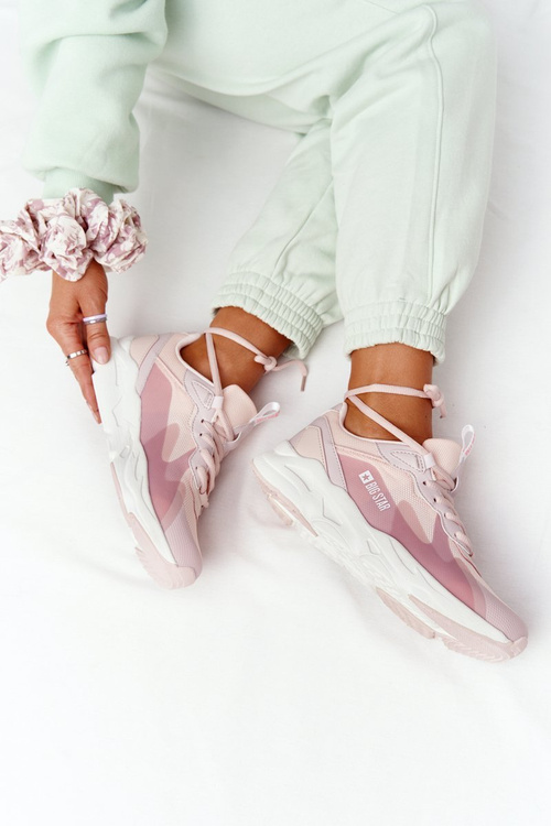 Damskie Sportowe Buty Memory Foam Big Star HH274811 Różowe