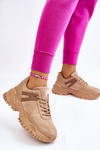 Modne Buty Sportowe Sneakersy Beżowe Frezio