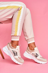 Sportowe Damskie Buty Brokatowe Beżowe Paloma