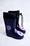 Dziecięce Gumowe Kalosze Granatowe Królik Mordeso