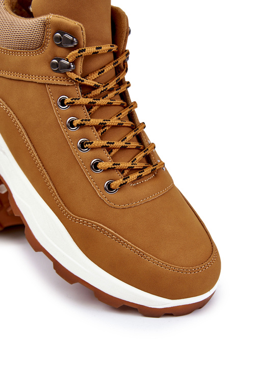 Męskie Ocieplane Buty Trekkingowe Trapery Camel Otto