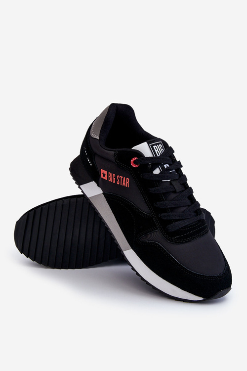 Męskie Buty Sportowe Memory Foam System Big Star LL174158 Czarne