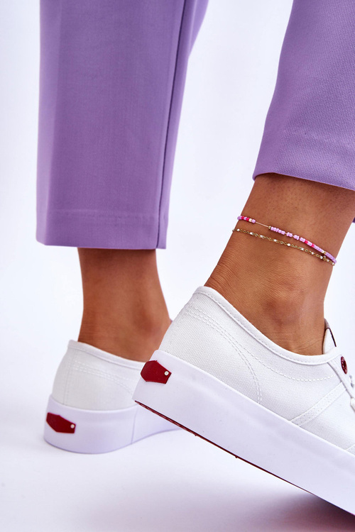 Damskie Trampki Na Platformie Cross Jeans LL2R4040 Białe