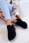 Sportowe Buty Materiałowe Czarne Lorento