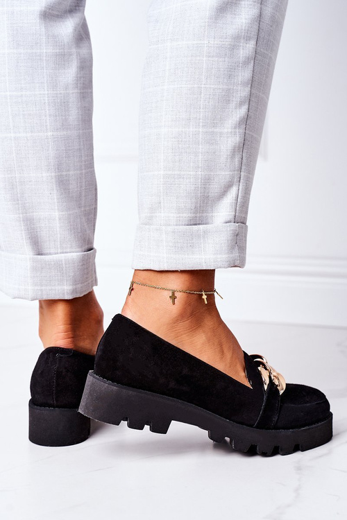 Zamszowe Mokasyny Lewski Shoes 3040 Czarne