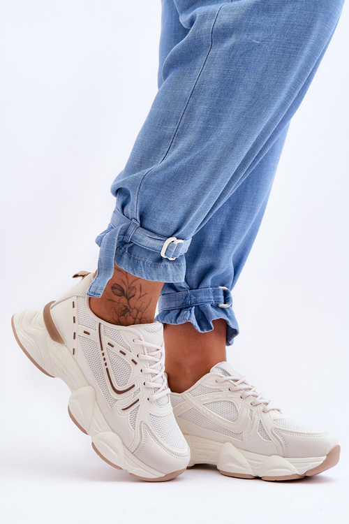 Damskie Buty Sportowe Sneakersy Beżowe Feluci