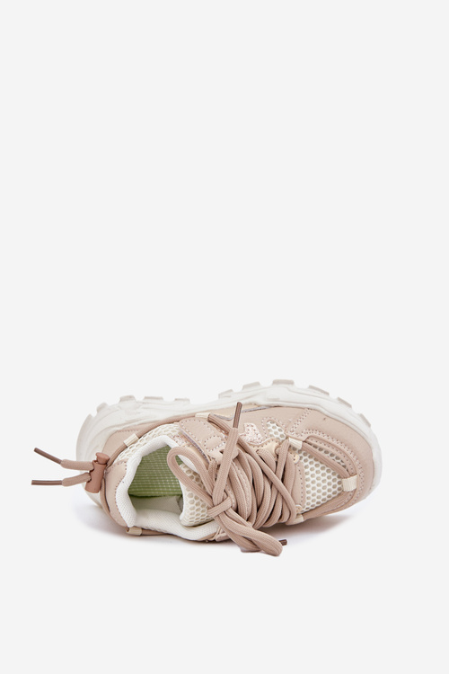 Buty Sportowe Sneakersy Dziecięce Beżowe Tilvianea