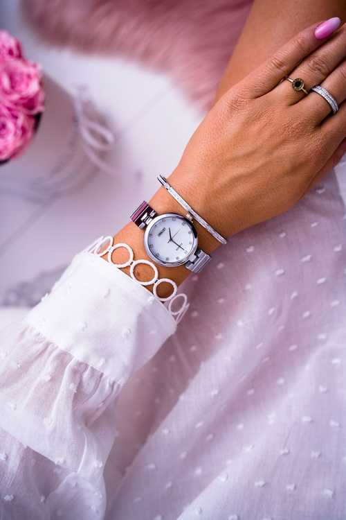 Damski Zegarek Ernest Srebrny Minaria