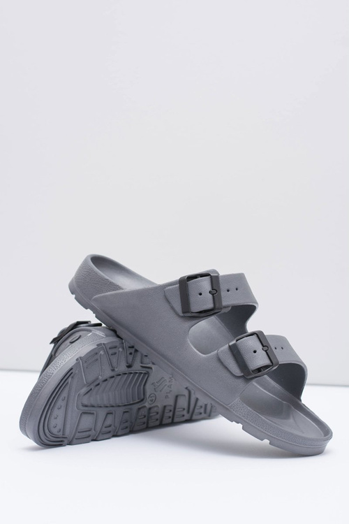 Męskie Szare Ogrodowe Lekkie Klapki