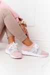 Damskie Sportowe Buty Memory Foam Big Star HH274353 Różowe