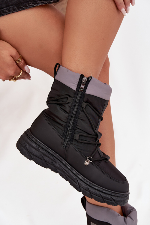 Śniegowce Damskie Na Zamek Lee Cooper LCJ-25-44-3930 Czarne