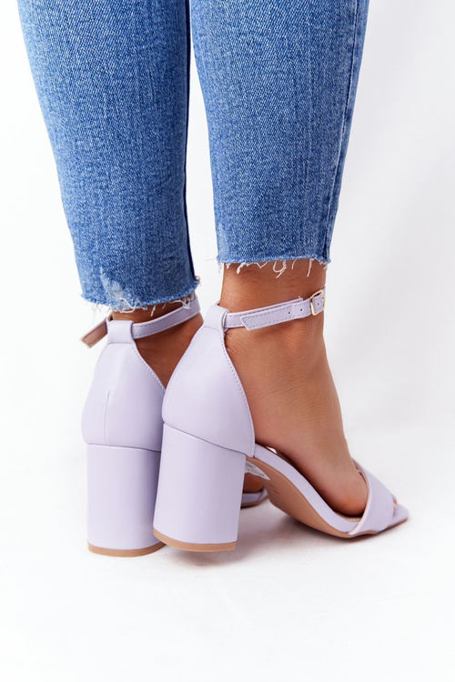 Sandały Na Obcasie Fioletowe Born This Way