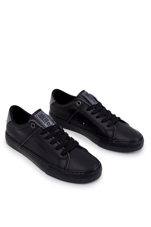 Skórzane Męskie Tenisówki Big Star JJ174108 Czarne