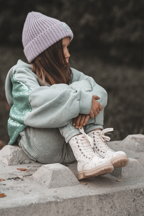 Ocieplane Botki Dziecięce Na Suwak Beżowe Dolida