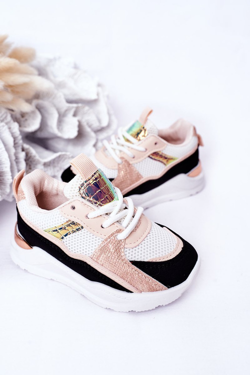 Dziecięce Sportowe Buty Sneakersy Czarno-Różowe Game Time