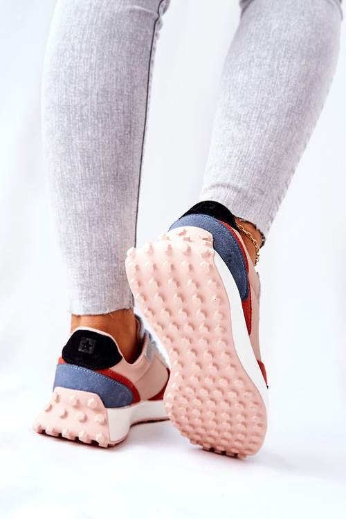 Buty Sportowe Memory Foam Big Star II274401 Beżowo-Niebieskie