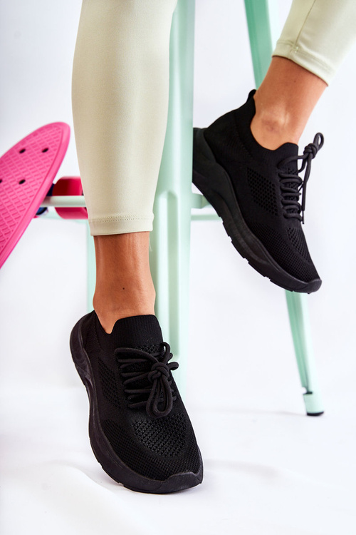 Damskie Buty Sportowe Wsuwane Czarne Livia