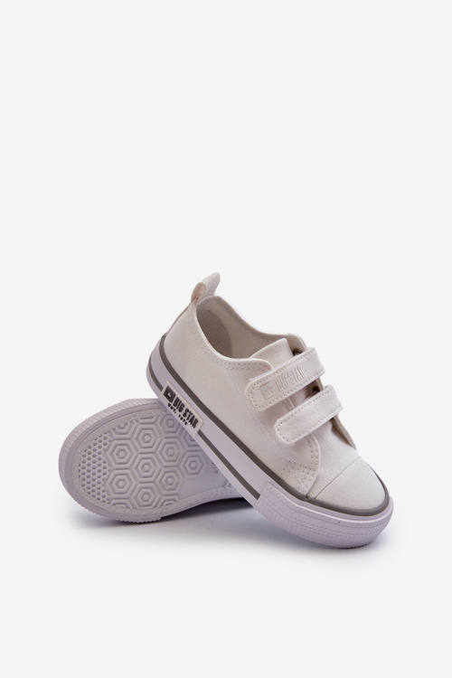 Dziecięce Trampki Na Rzepy Big Star LL374016 Białe