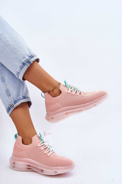 Damskie Wsuwane Skarpetkowe Buty GOE JJ2N4081 Jasnoróżowe