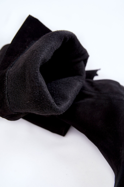 Damskie Zamszowe Kozaki Muszkieterki Lewski 2833 Czarne